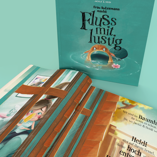 Fluss mit lustig Innenseite - Jackle & Heidi