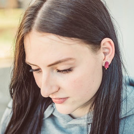 Ohrringe Blaubeer-Cheesecake Edition